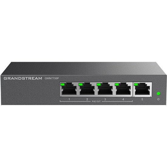 Grandstream Networks GWN7700P commutateur réseau Non-géré Gigabit Ethernet (10/100/1000) Connexion Ethernet POE Noir