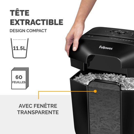Fellowes Powershred LX25 destructeur de papier Découpage en particules Noir Fellowes Powershred LX25 destructeur de papier Découpage en particules Noir