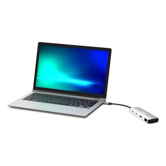 Port Designs 900164 station d'accueil Avec fil USB 3.2 Gen 1 (3.1 Gen 1) Type-C Acier inoxydable