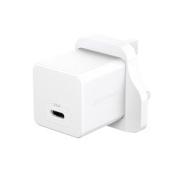 PanzerGlass empower™ by ® Turbo 30W Charger Single USB-C | UK Plug | Silver White Blanc