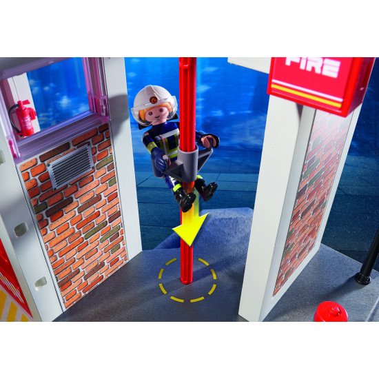 Playmobil City Action Caserne de pompiers avec hélicoptère