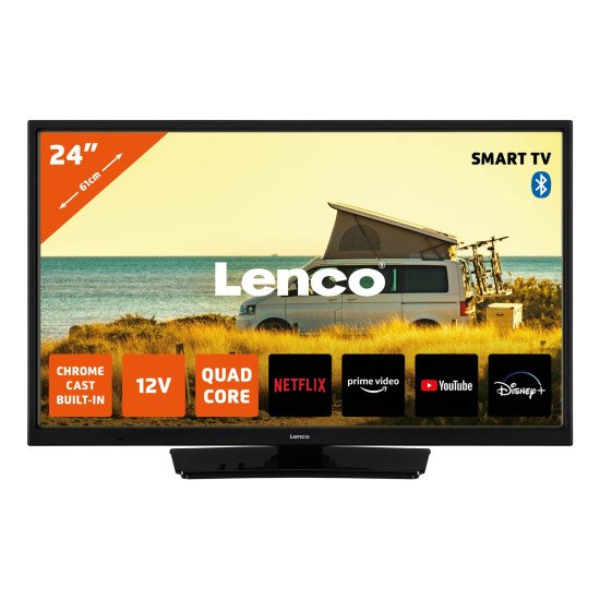 Lenco LED-2463BK (V2) 61 cm (24") HD Smart TV Wifi Noir 300 cd/m² Lenco LED-2463BK (V2) 61 cm (24") HD Smart TV Wifi Noir 300 cd/m²