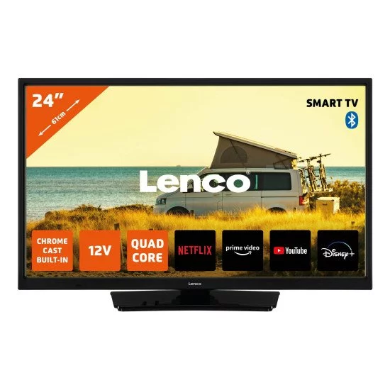 Lenco LED-2463BK (V2) 61 cm (24") HD Smart TV Wifi Noir 300 cd/m² Lenco LED-2463BK (V2) 61 cm (24") HD Smart TV Wifi Noir 300 cd/m²