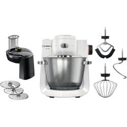 Bosch Serie 6 MUMS6EW13D robot de cuisine 1600 W 5,5 L Noir, Acier inoxydable, Blanc