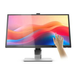 ALOGIC Clarity Fold Touch écran PC 68,6 cm (27") 3840 x 2160 pixels 4K Ultra HD Écran tactile Noir, Argent