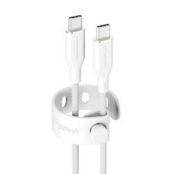 PanzerGlass empower by ® Racing 240W USB-C to USB-C Cable | USB 2.0 | 1.2M | Silver White câble USB Blanc PanzerGlass empower by ® Racing 240W USB-C to USB-C Cable | USB 2.0 | 1.2M | Silver White câble USB Blanc