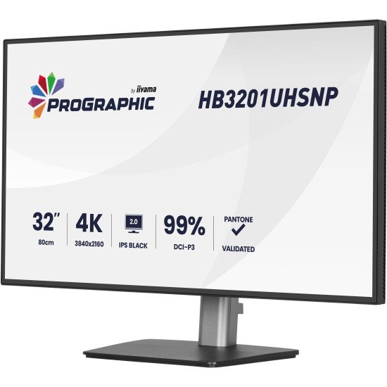 iiyama ProGraphic HB3201UHSNP-B1 écran PC 80 cm (31.5") 3840 x 2160 pixels Noir