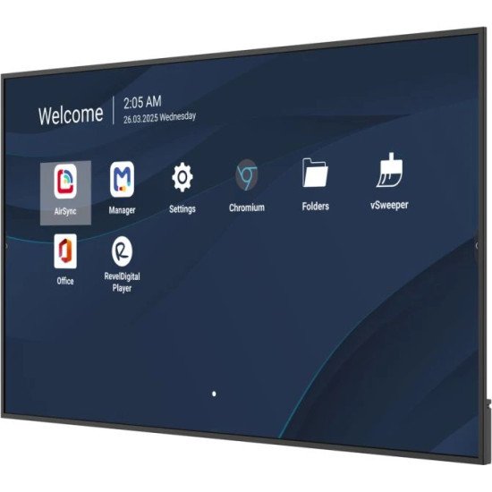 Viewsonic CDE8614-2C Écran d'affichage dynamique Écran plat de signalisation numérique 2,18 m (86") LCD Wifi 500 cd/m² 4K Ultra HD Noir Intégré dans le processeur Android 14 24/7