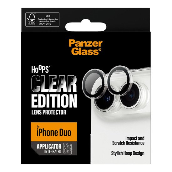 PanzerGlass PG84472 écran et protection arrière de téléphones portables Protecteur d'objectif caméra Apple 1 pièce(s)