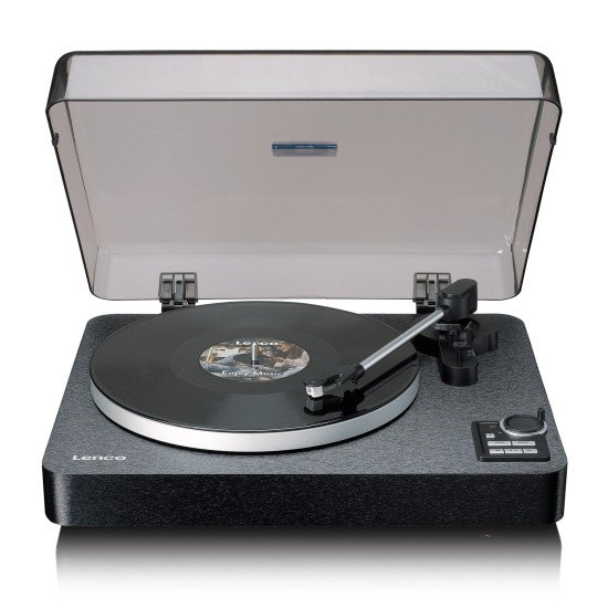 Lenco LBTA-165WD Tourne-disque entraîné par courroie Noir, Bois Automatique