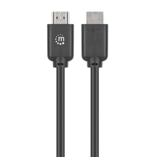 Manhattan Câble HDMI 4K@60 Hz avec Ethernet, 1 m, adapté à TOUT les usages 4K et 1080p/HD - lors de la mise à niveau ou préparez-la pour le moment où vous en aurez besoin, mâle à mâle, noir, Ultra HD 4K x 2K, garantie à vie, équivalent à HDMM1MP