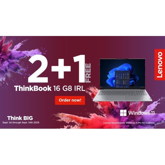 Lenovo Bundle Promo: Buy 2 get 1 for free. ThinkBook 16 G8 IRL (3 units) Intel® Core™ i5 i5-13420H Ordinateur portable 40,6 cm (16") WUXGA 16 Go DDR5-SDRAM 512 Go SSD Wi-Fi 6E (802.11ax) Windows 11 Pro Belge Gris Lenovo Bundle Promo: Buy 2 get 1 for free. ThinkBook 16 G8 IRL (3 units) Intel® Core™ i5 i5-13420H Ordinateur portable 40,6 cm (16") WUXGA 16 Go DDR5-SDRAM 512 Go SSD Wi-Fi 6E (802.11ax) Windows 11 Pro Belge Gris