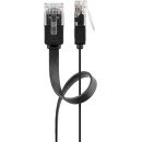 Goobay 95387 câble de réseau Noir 5 m Cat6 U/UTP (UTP) Plat