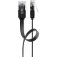 Goobay 95387 câble de réseau Noir 5 m Cat6 U/UTP (UTP) Plat
