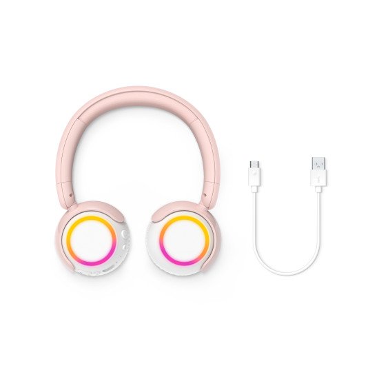 Philips TAK4200 Casque Avec fil &sans fil Arceau Appels/Musique Bluetooth Rose, Blanc