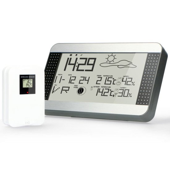 Alecto WS-1700 Noir, Argent LCD Batterie