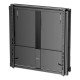 Manhattan Support mural pour téléviseurs et moniteurs de 55 à 75 pouces, hauteur réglable sans outil, VESA 200x200 à 600x600 mm, charge max. 65 kg, noir, vérifiez les quatre trous de montage au dos de l'écran