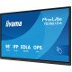 iiyama TE9813A-B2AG Écran d'affichage dynamique Écran plat interactif 2,48 m (97.5") Wifi 500 cd/m² 4K Ultra HD Noir Écran tactile Intégré dans le processeur Android 24/7