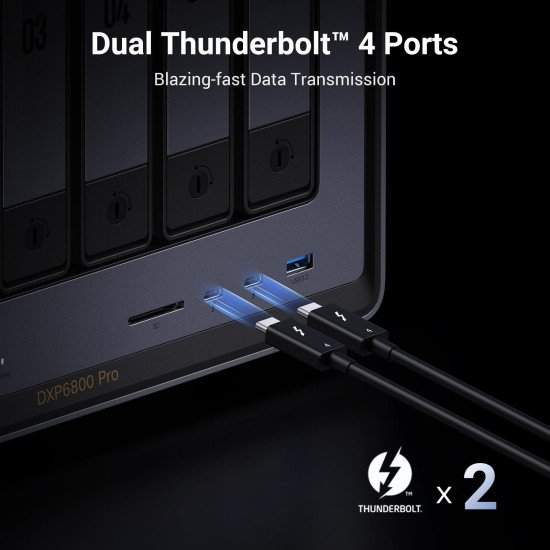 Ugreen DXP6800 Pro NAS Bureau Intel® Core™ i5 8 Go DDR5 Gris, Noir