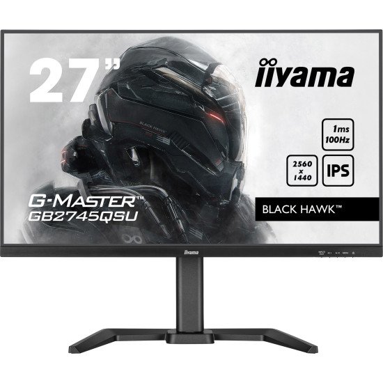 iiyama G-MASTER GB2745QSU-B1 écran PC 68,6 cm (27") 2560 x 1440 pixels 2K Ultra HD LED Noir