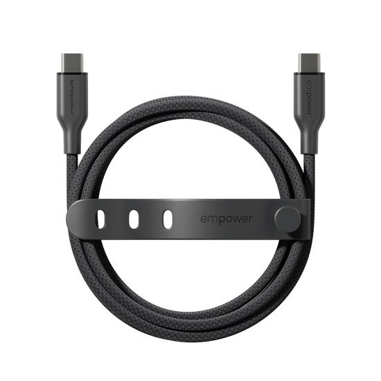 PanzerGlass empower by ® Racing 60W USB-C to USB-C Cable | USB 2.0 | 2M | Space Black câble USB Noir