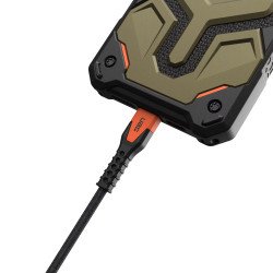 Urban Armor Gear Kevlar câble USB USB 2.0 1,5 m USB C 0,48 Gbit/s 140 W Noir, Orange