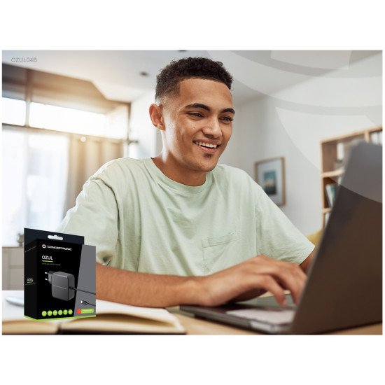 Conceptronic OZUL05BE chargeur d'appareils mobiles Universel Noir Secteur Intérieure