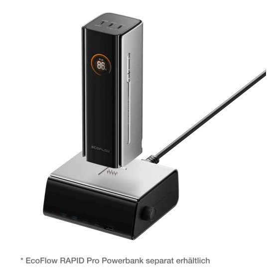 EcoFlow RAPID Pro Universel Noir Secteur Charge rapide Intérieure