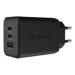 Fairphone ACCHAR-404-WW1 chargeur d'appareils mobiles Universel Noir Secteur Charge rapide Intérieure