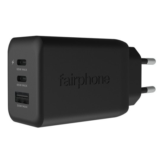 Fairphone ACCHAR-404-WW1 chargeur d'appareils mobiles Universel Noir Secteur Charge rapide Intérieure