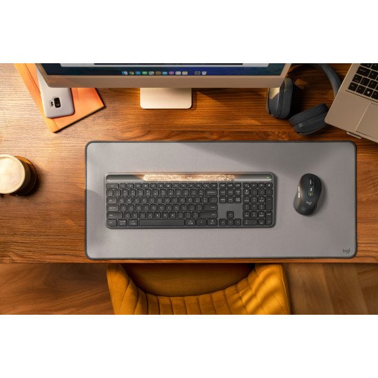 Logitech Signature Slim Solar+ K980 clavier Universel RF sans fil + Bluetooth QWERTY Italien Graphite