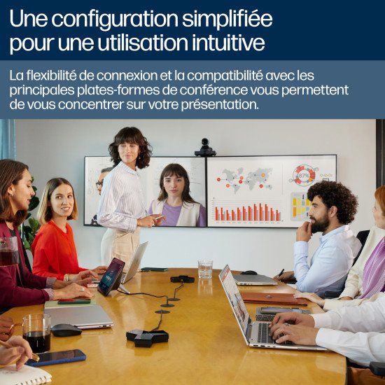 HP Poly Caméra intelligente TAA Poly Studio E60 4K MPTZ avec zoom optique 12x