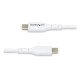 StarTech.com Lot de 2 Câbles de Recharge USB-C de 1m Blanc, Câble USB C, Cordon d'Alimentation pour PC Portable USB 2.0 Type-C, Alimentation 60 W 3 A, Gaine TPE, Câble de Transfert de Données USB-C, M/M