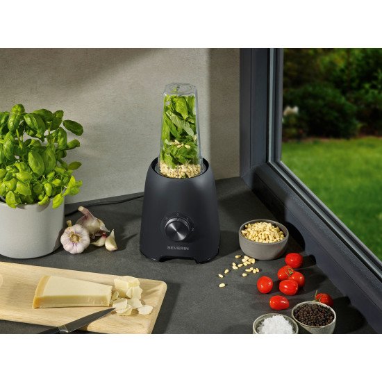 Severin SM 3724 blender 1,5 L Mélangeur de table 600 W Noir, Transparent