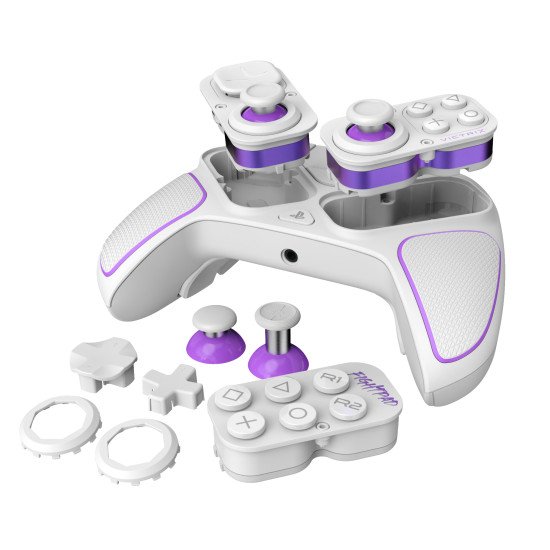 PDP 052-002-WH accessoire de jeux vidéo Violet, Blanc RF/USB Manette de jeu Analogique/Numérique PC, PlayStation 4, PlayStation 5