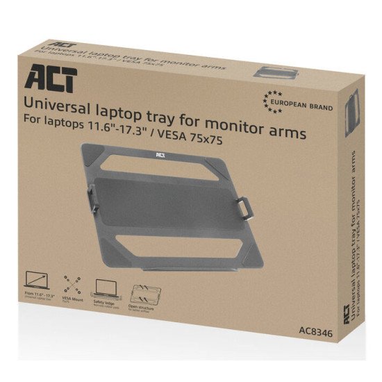 ACT Plateau universel pour ordinateur portable pour bras de moniteur