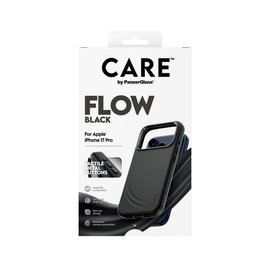 PanzerGlass CARE by ® Feature FLOW Case Black w. MagSafe iPhone 17 Pro coque de protection pour téléphones portables Housse Noir