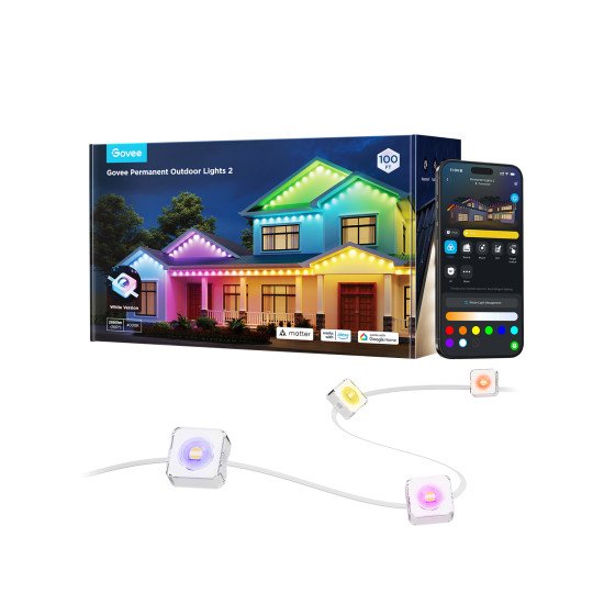 Govee Permanent Outdoor Lights 2 Éclairage mural intelligent Wi-Fi/Bluetooth