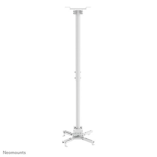 Neomounts CL25-550WH1 Support de plafond pour vidéoprojecteur - h74.5-114.5 cm - installation facile - orientable