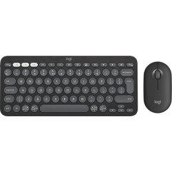 Logitech Pebble 2 Combo clavier Souris incluse RF sans fil + Bluetooth QWERTY US International Graphite