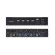 StarTech.com Switch KVM DisplayPort à 4 Ports avec Fonction Mouse Roaming et Multi-View / Picture-in-Picture, 4K 60 Hz, Hub USB 3.0 (5 Gbps), Contrôle par Raccourcis Clavier, Conforme TAA