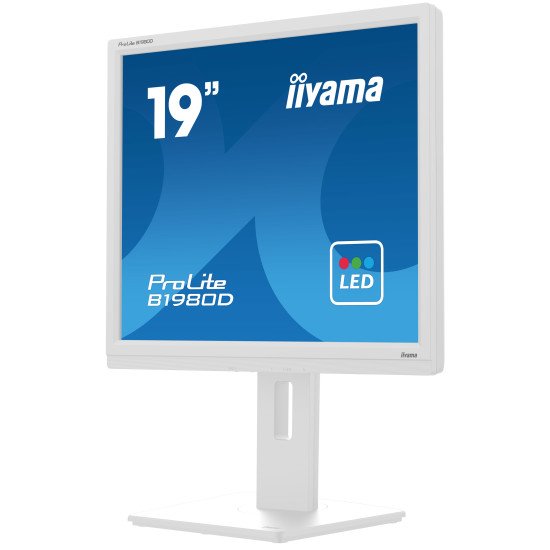 iiyama ProLite B1980D-W5 écran PC 48,3 cm (19") 1280 x 1024 pixels SXGA LCD Blanc