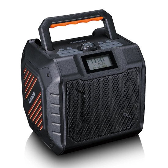 Lenco ODR-160GY Radio portable Analogique et numérique Noir, Orange