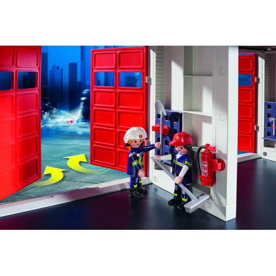Playmobil City Action Caserne de pompiers avec hélicoptère