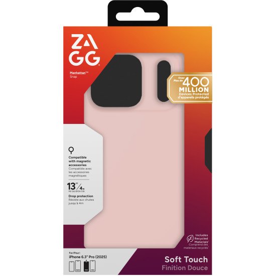 ZAGG Manhattan Snap coque de protection pour téléphones portables 16 cm (6.3") Housse Rose ZAGG Manhattan Snap coque de protection pour téléphones portables 16 cm (6.3") Housse Rose