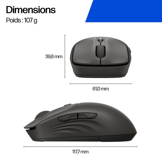 HP 405 Quiet BLK Wireless Mouse EMEA-INT souris HP 405 Quiet BLK Wireless Mouse EMEA-INT souris