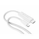 HYPER HD6007WHGL câble HDMI 2,5 m USB-C HDMI Type A (Standard) Blanc HYPER HD6007WHGL câble HDMI 2,5 m USB-C HDMI Type A (Standard) Blanc