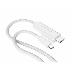 HYPER HD6007WHGL câble HDMI 2,5 m USB-C HDMI Type A (Standard) Blanc HYPER HD6007WHGL câble HDMI 2,5 m USB-C HDMI Type A (Standard) Blanc