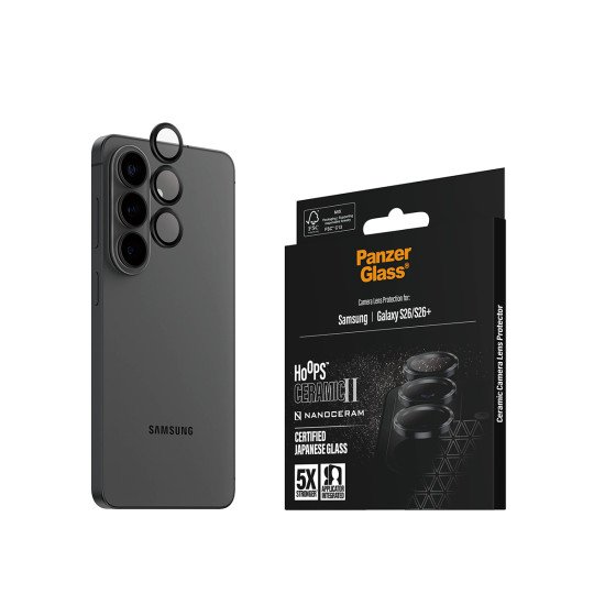 PanzerGlass ® Hoops® Ceramic II Camera Lens Protector Samsung Galaxy S26 | S26+ Protection d'écran transparent 1 pièce(s)