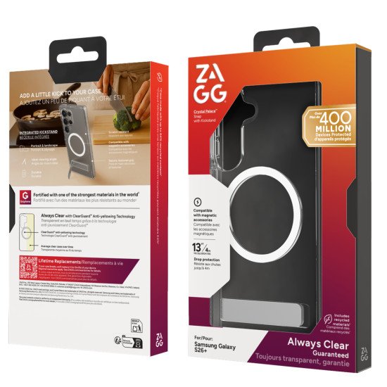 ZAGG Crystal Palace Snap KS coque de protection pour téléphones portables 17 cm (6.7") Housse Transparent